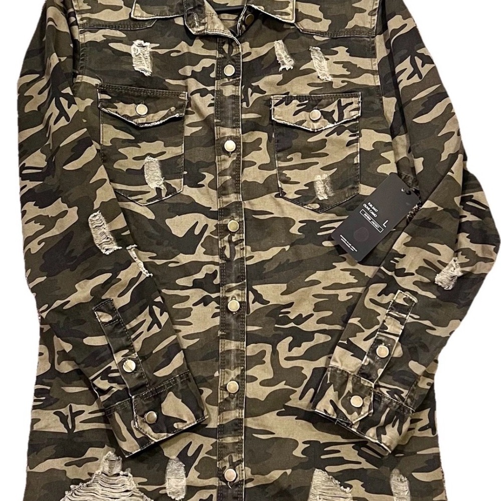 American Bazi Camouflage Denim Jacket